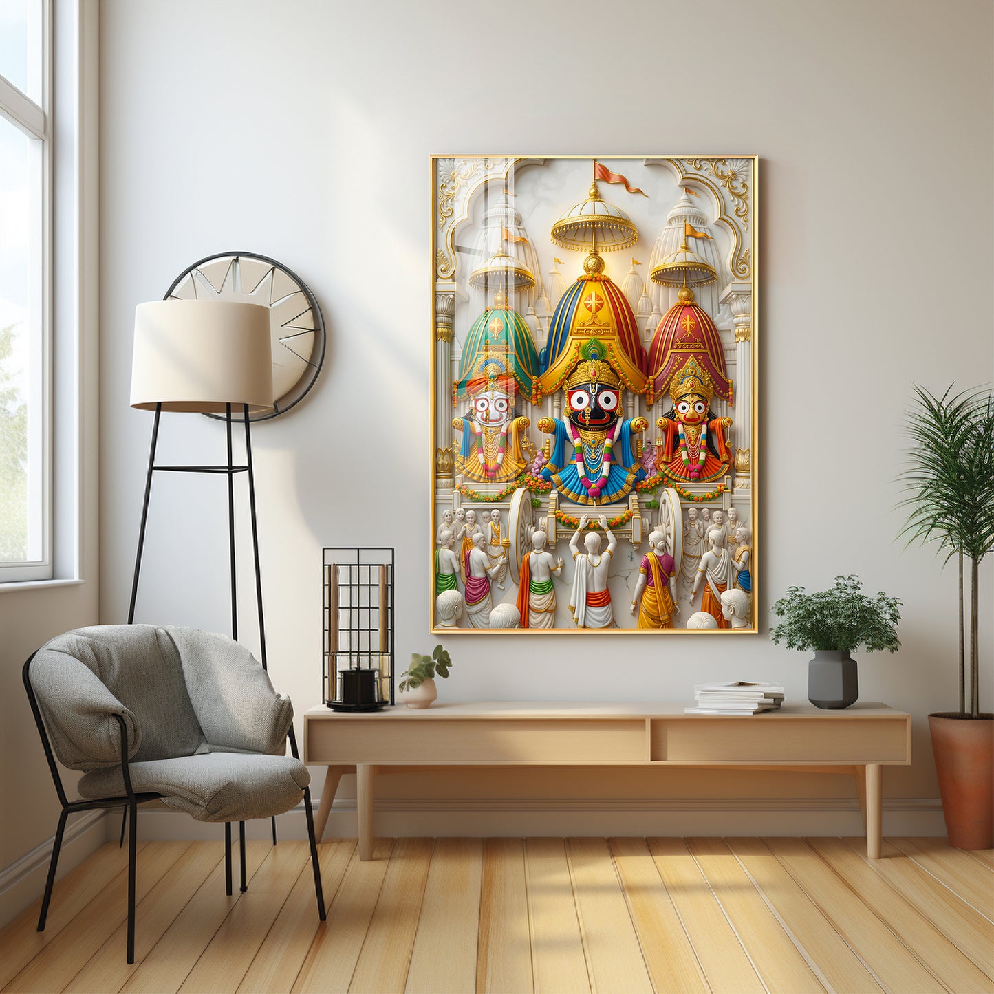 Lord Jagannath Rath Yatra Premium Acrylic Vertical Wall Art