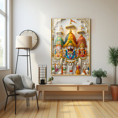 Lord Jagannath Rath Yatra Premium Acrylic Vertical Wall Art