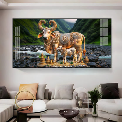 Golden Charm Premium Acrylic Horizontal Wall Art