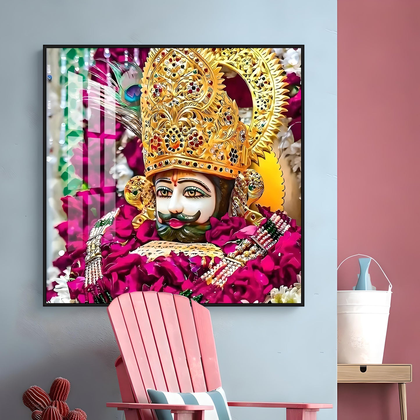 Teen Baand Dhaari Premium Acrylic Square Wall Art