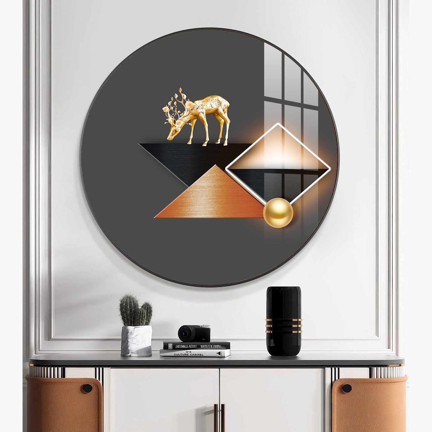 Abstract Realm Premium Acrylic Round Wall Art