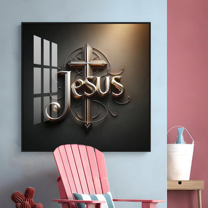 3D Jesus Artistry Premium Acrylic Square Wall Art