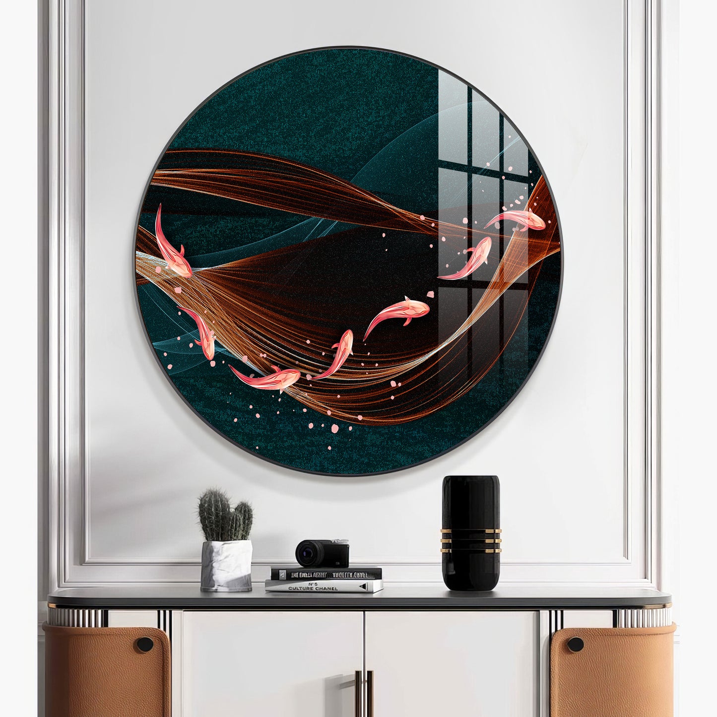 Wavebound Kio Fish Premium Acrylic Round Wall Art