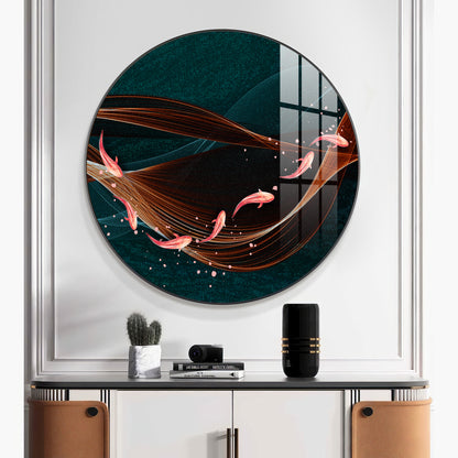 Wavebound Kio Fish Premium Acrylic Round Wall Art