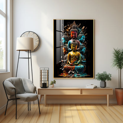 Lord Buddha Premium Acrylic Vertical Wall Art