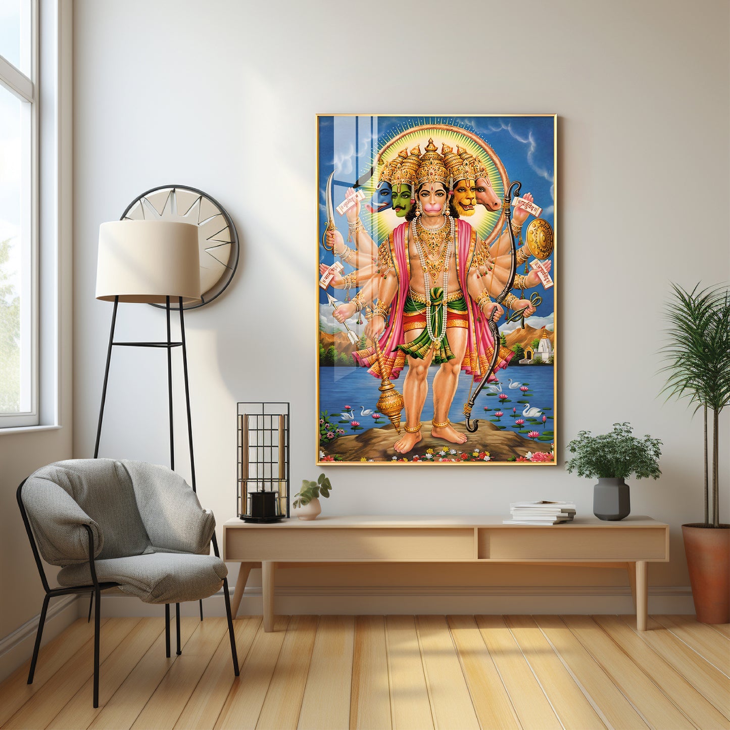 The Mighty Hanuman Premium Vertical Acrylic Wall Art