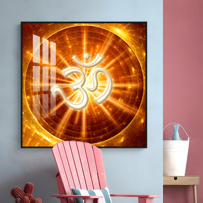 Spiritual Om Premium Acrylic Square Wall Art