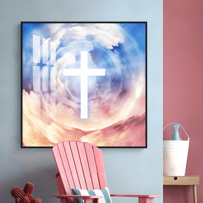 Jesus Cross Premium Acrylic Square Wall Art