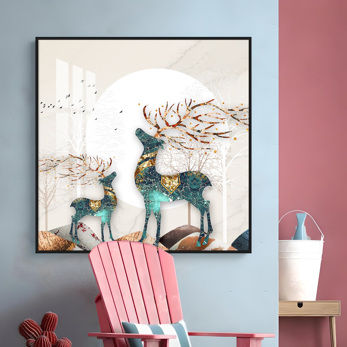 Lucky Deer Premium Acrylic Square Wall Art