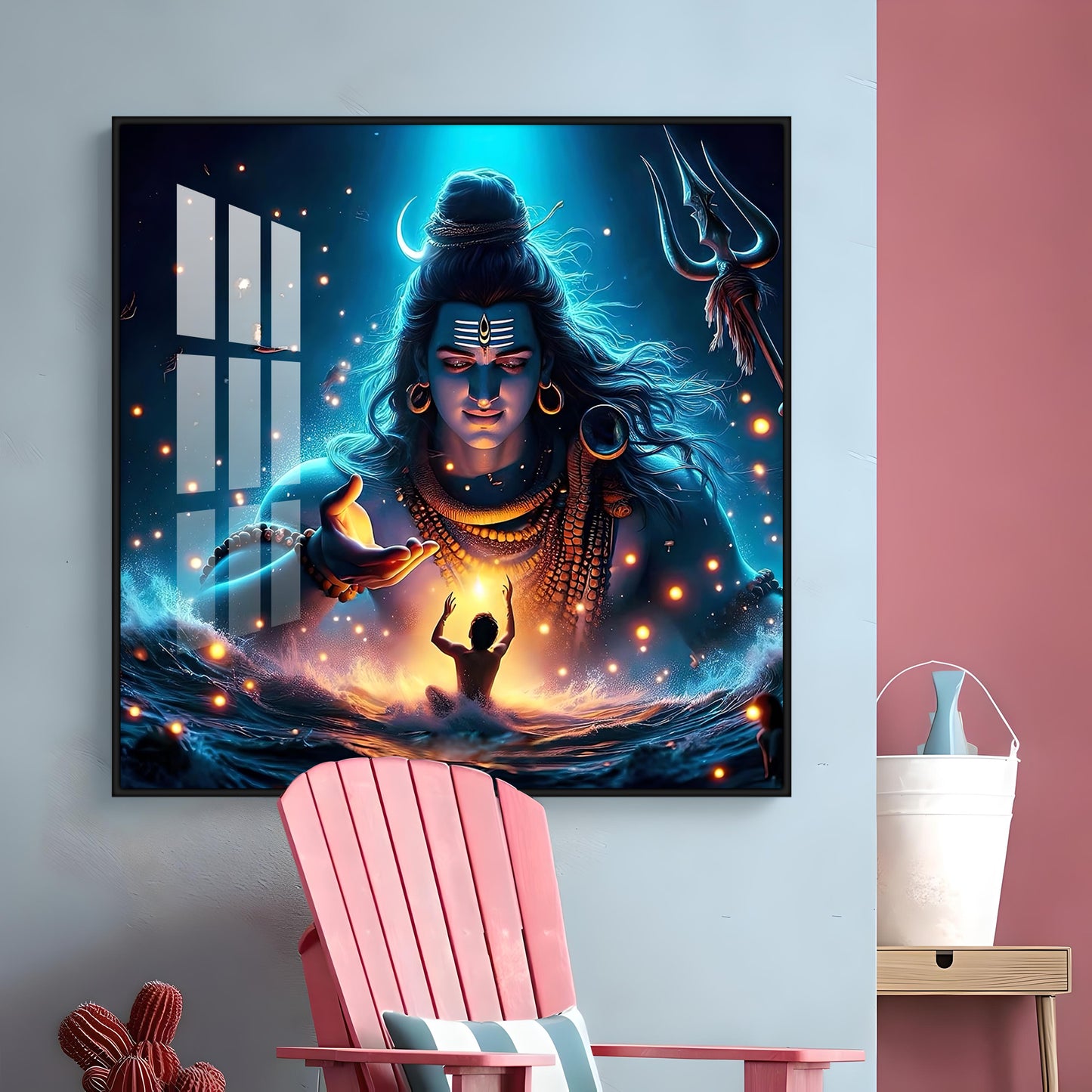 Cosmic Shiva Premium Acrylic Square Wall Art