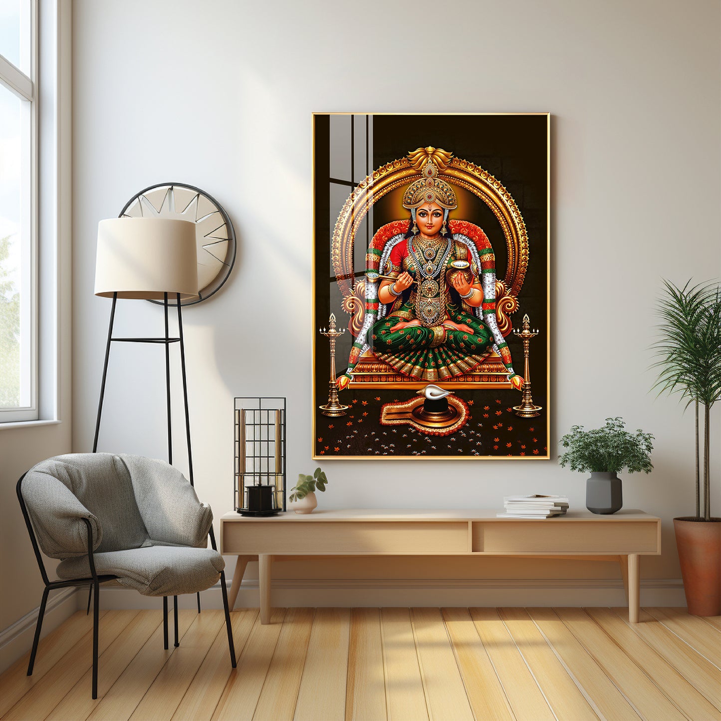 Annapurna Devi Premium Acrylic Vertical Wall Art