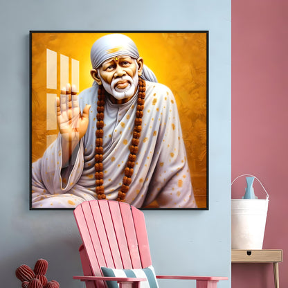 Shirdi Sai Premium Acrylic Square Wall Art