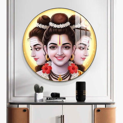 Gurudev Datt Premium Acrylic Round Wall Art