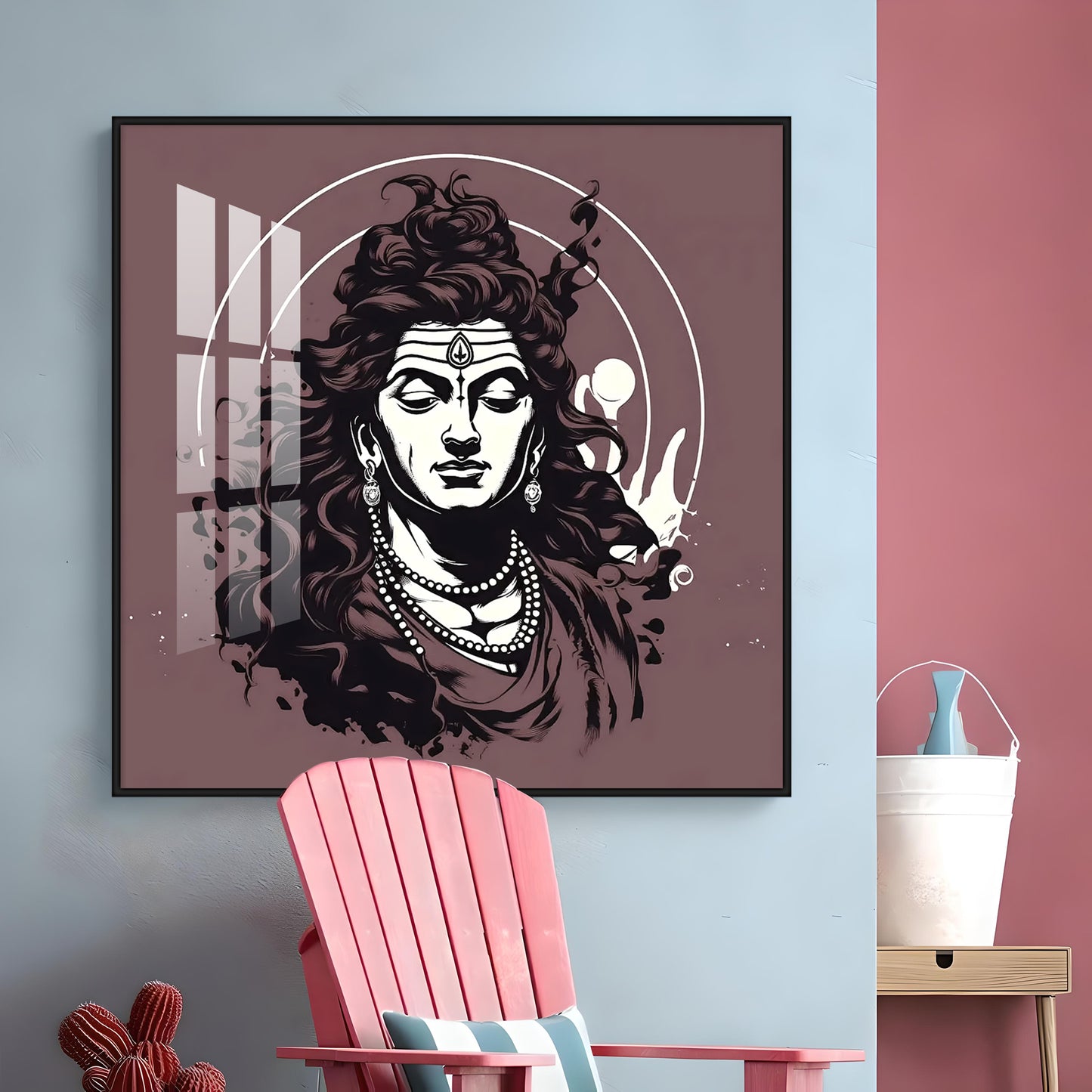 Shiv Shankar Premium Acrylic Square Wall Art