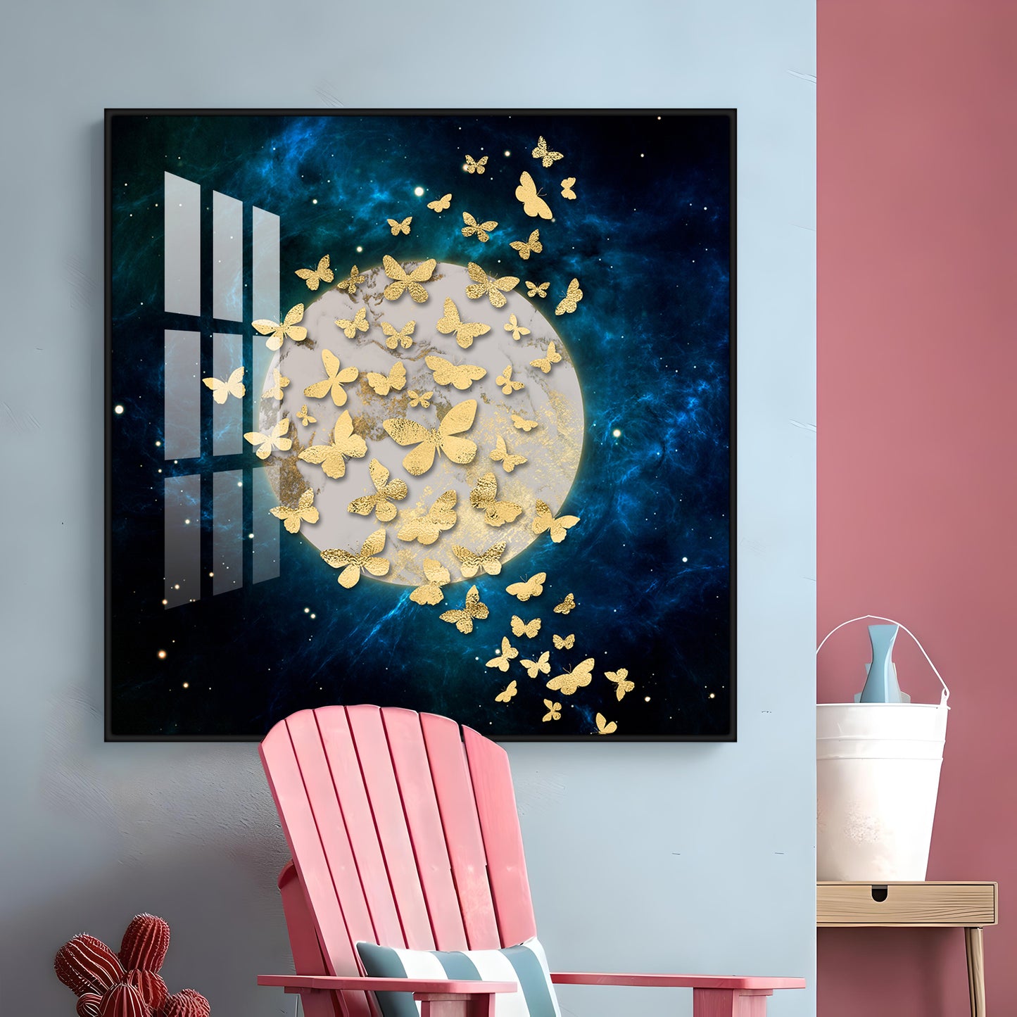 The Golden Array Premium Acrylic Square Wall Art