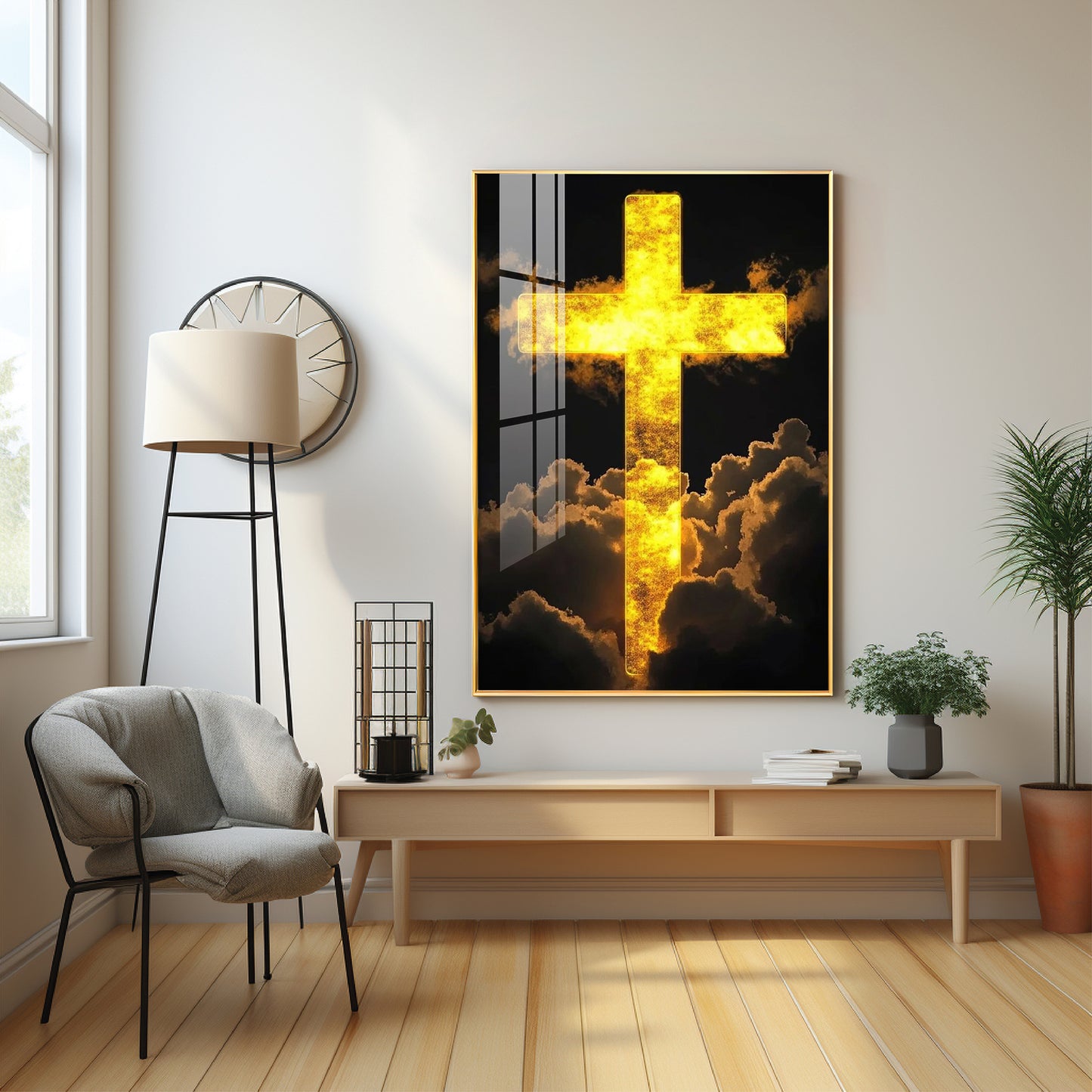 Heavenly Cross Vision Premium Acrylic Wall Art