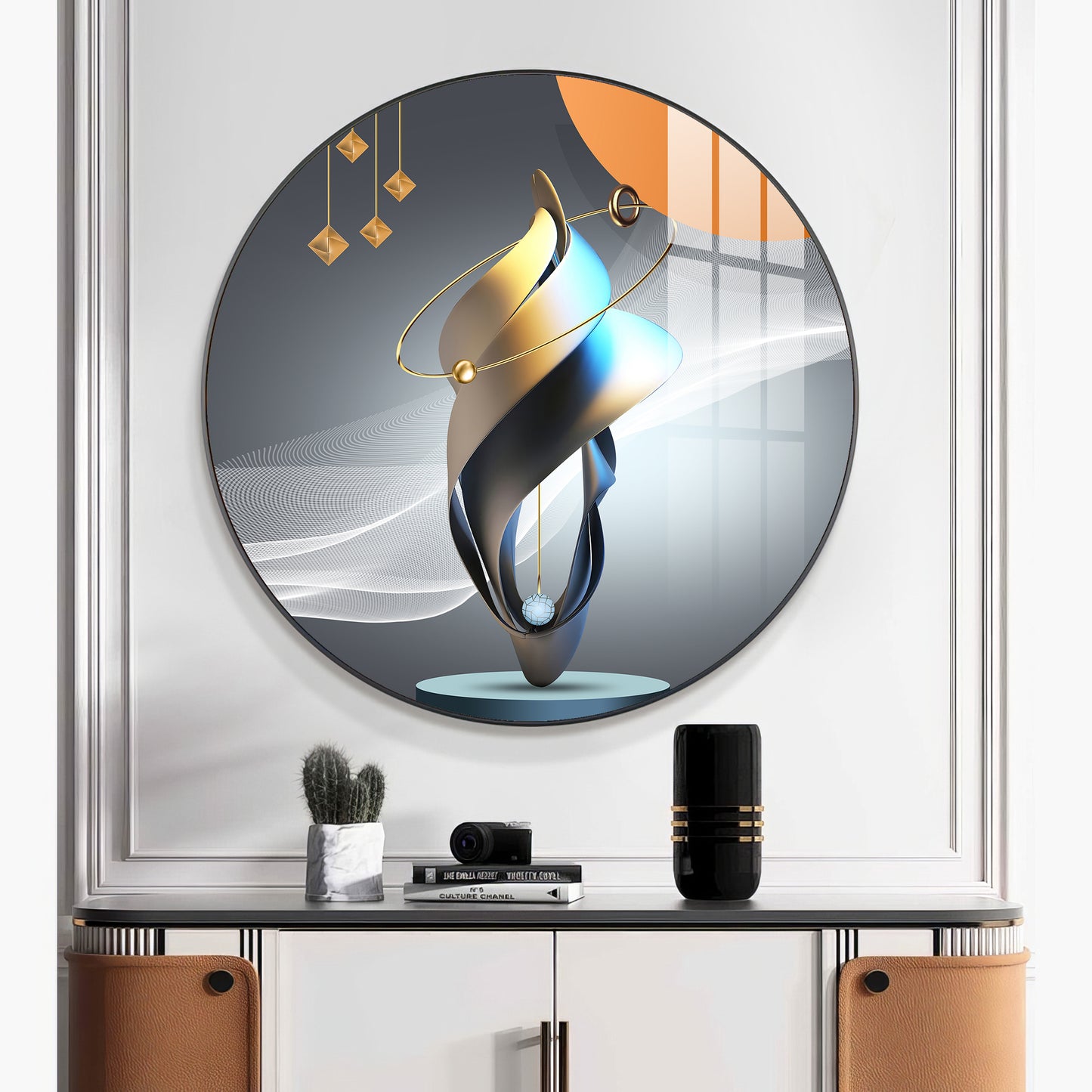 Modern Muse Premium Acrylic Round Wall Art