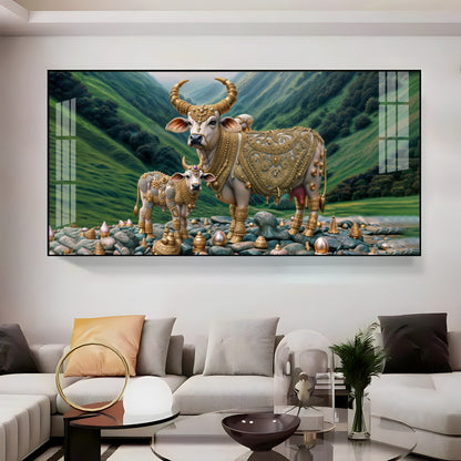 Mythological Cow Premium Acrylic Horizontal Wall Art
