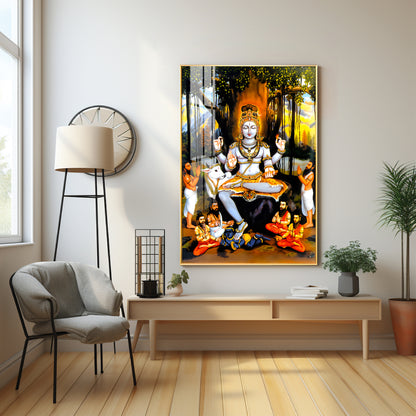 Dakshinamurthy In Lord Shiva Premium Acrylic Vertical Wall Art