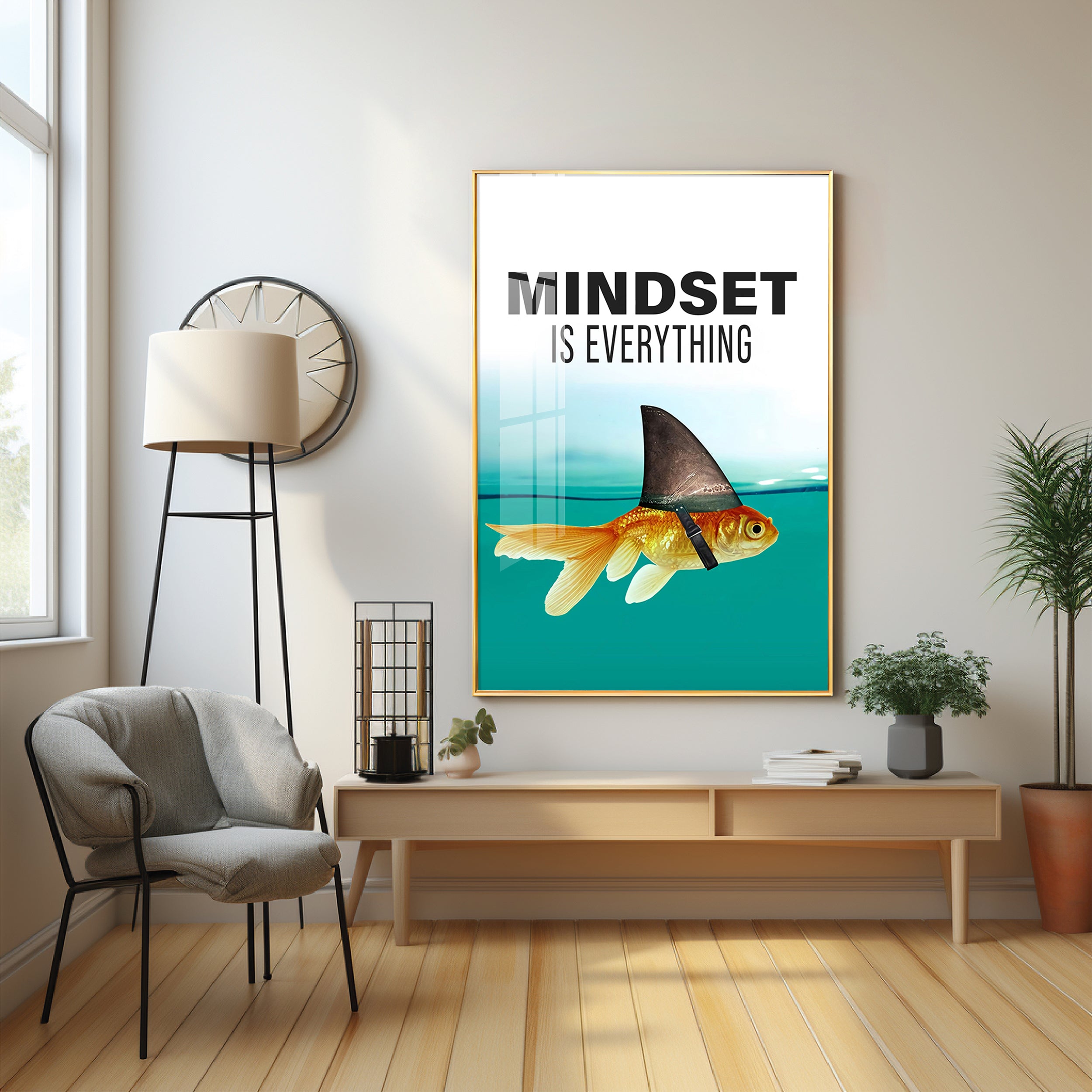 Mindset Is Everything Premium Acrylic Vertical Wall Art