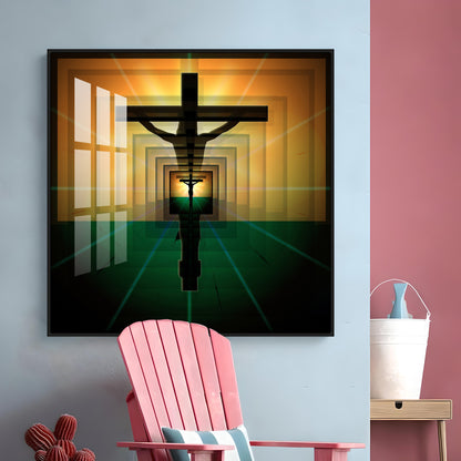 The Jesus Cross Premium Acrylic Square Wall Art