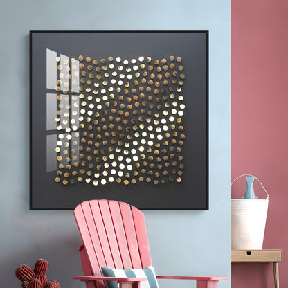 Golden Pebbles Premium Acrylic Square Wall Art