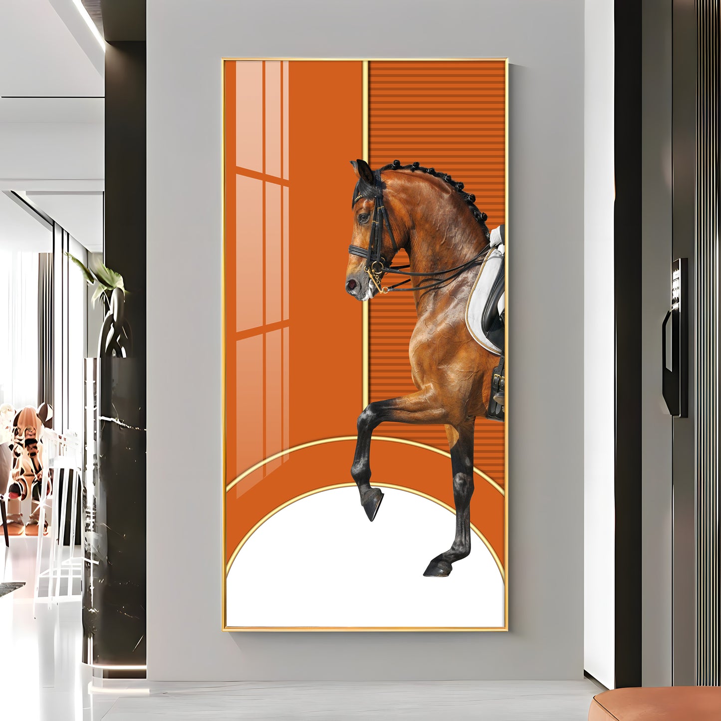 European Horse Premium Acrylic Vertical Wall Art