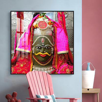 Shri Baba Mahakal Jotirling Premium Acrylic Square Wall Art