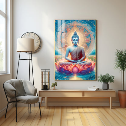 Dharvika buddha Premium Acrylic Vertical Wall Art