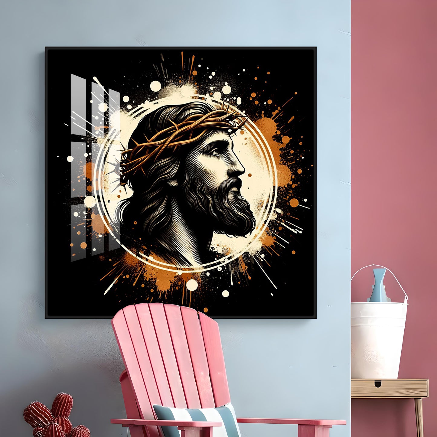 Jesus Premium Acrylic Square Wall Art