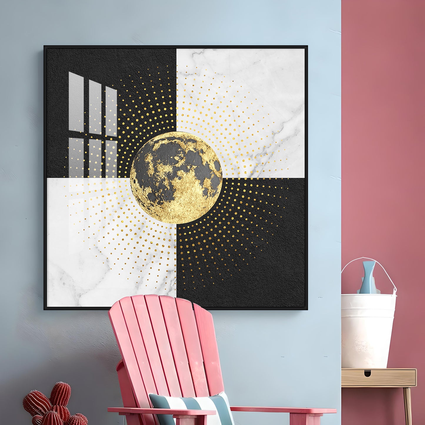 Golden Universe Premium Acrylic Square Wall Art