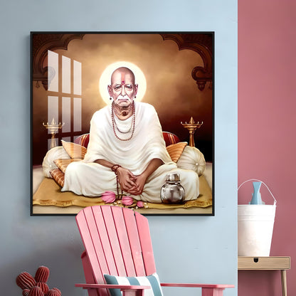 Shri Swami Samarth Maharaj Premium Acrylic Square Wall Art