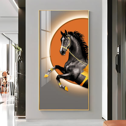 Luxury Court Horse Premium Acrylic Vertical Wall Art