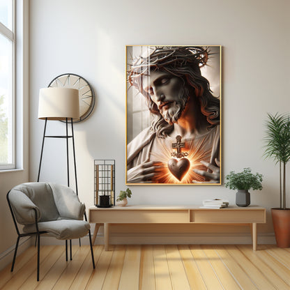 Divine Jesus Heart Premium Acrylic Wall Art