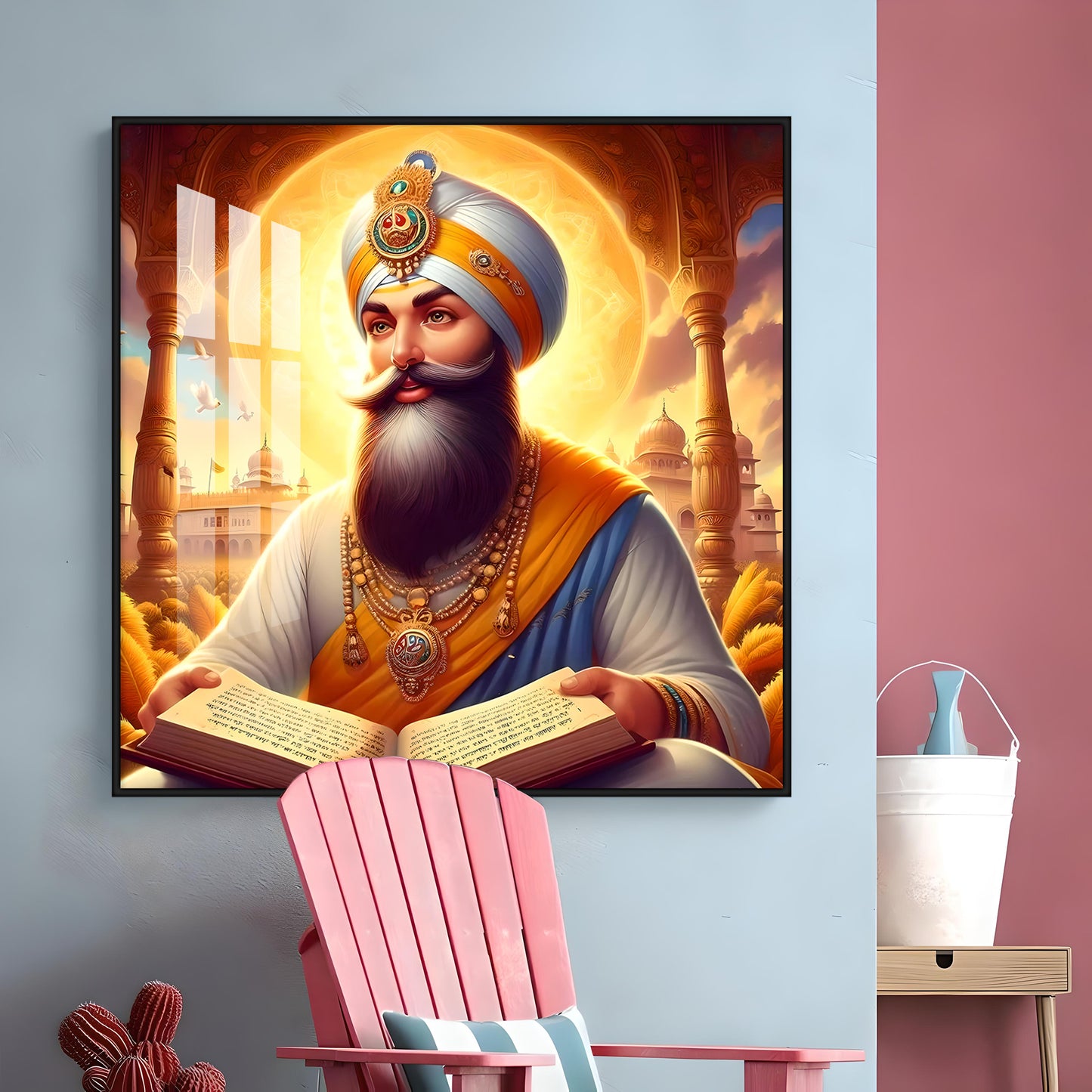 Guru Govind Singh Ji Premium Acrylic Square Wall Art