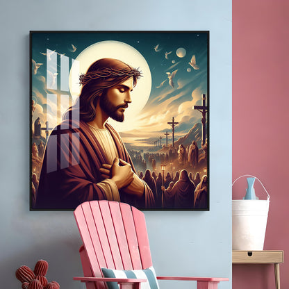 Jesus Christ Premium Acrylic Square Wall Art