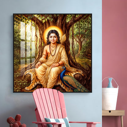 Divine Kartikeya Premium Acrylic Square Wall Art