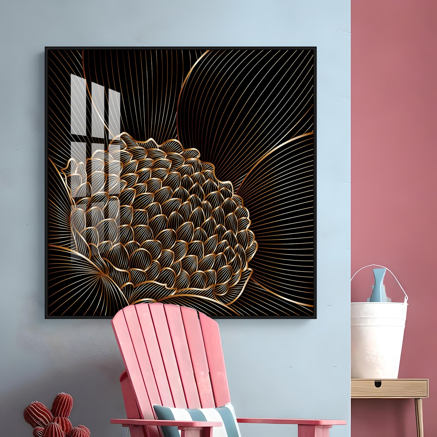 Abstract Floral Premium Acrylic Square Wall Art