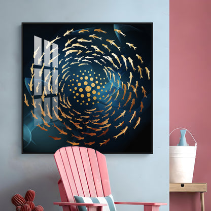 Into The Blue Premium Acrylic Square Wall Art