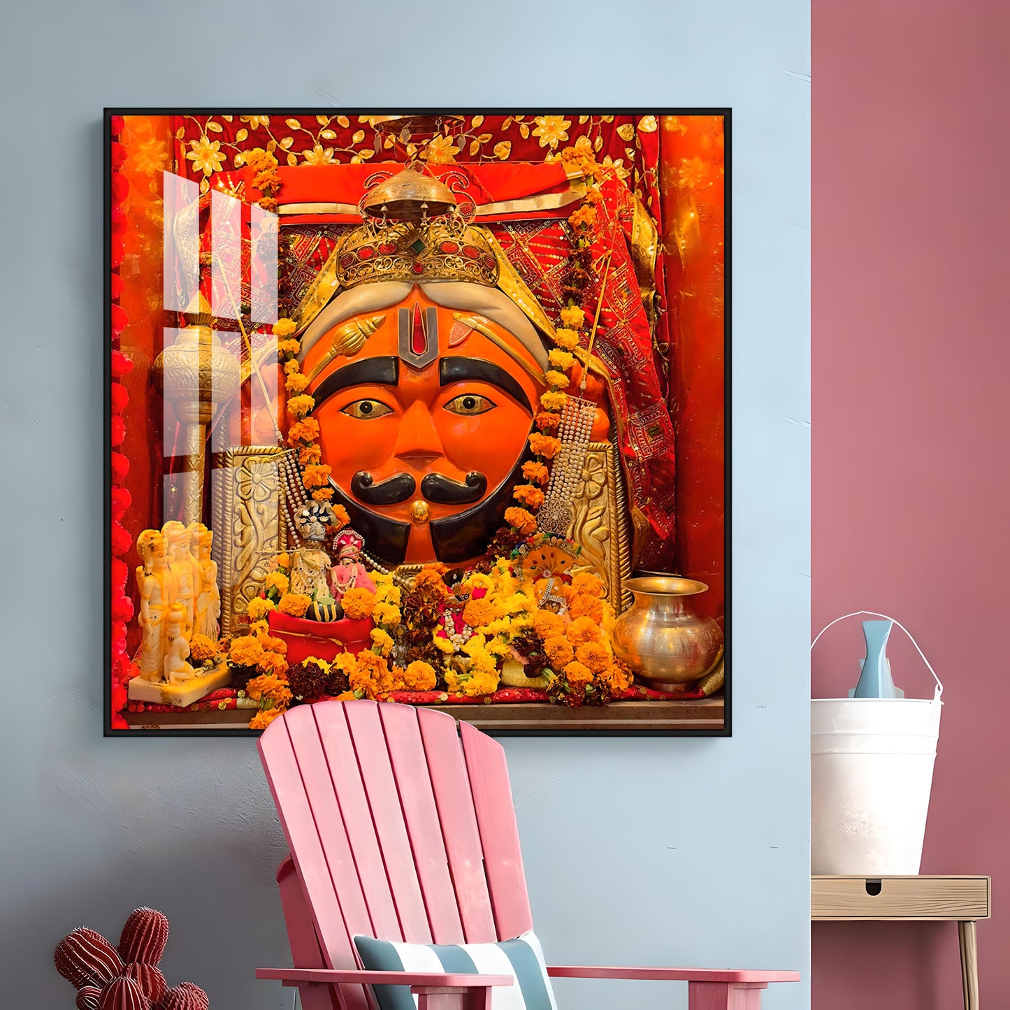 Jai Salasar Dhaam Premium Acrylic Square Wall Art