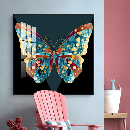 Sparkling Butterfly Luxury Crystal Square Wall Art