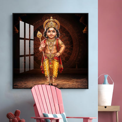Bhagwan Murugan Ji Premium Acrylic Square Wall Art