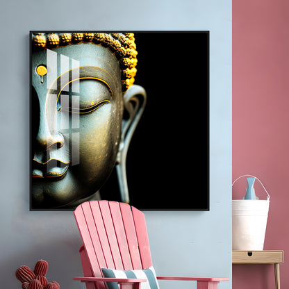 Buddha Statue Premium Acrylic Square Wall Art