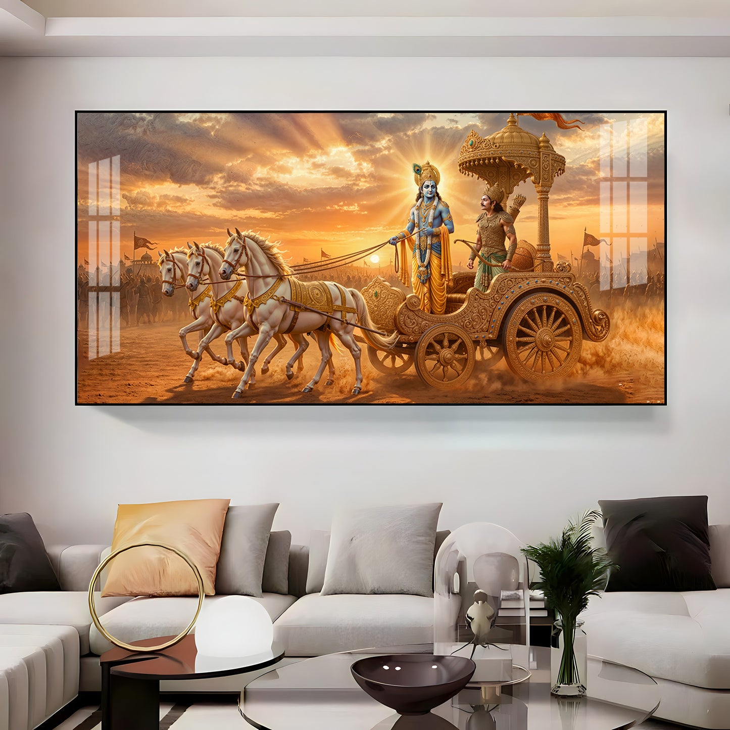 Shrimad Bhagavad Gita Premium Acrylic Horizontal Wall Art