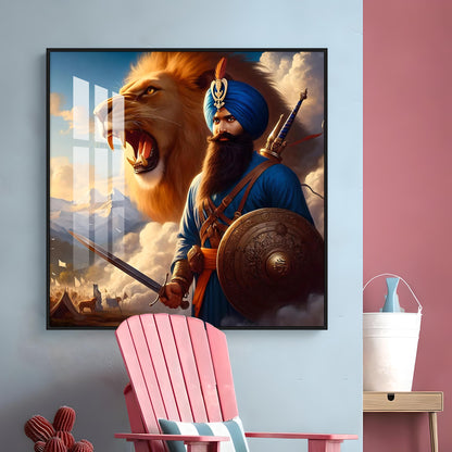 Turban Warrior Premium Acrylic Square Wall Art