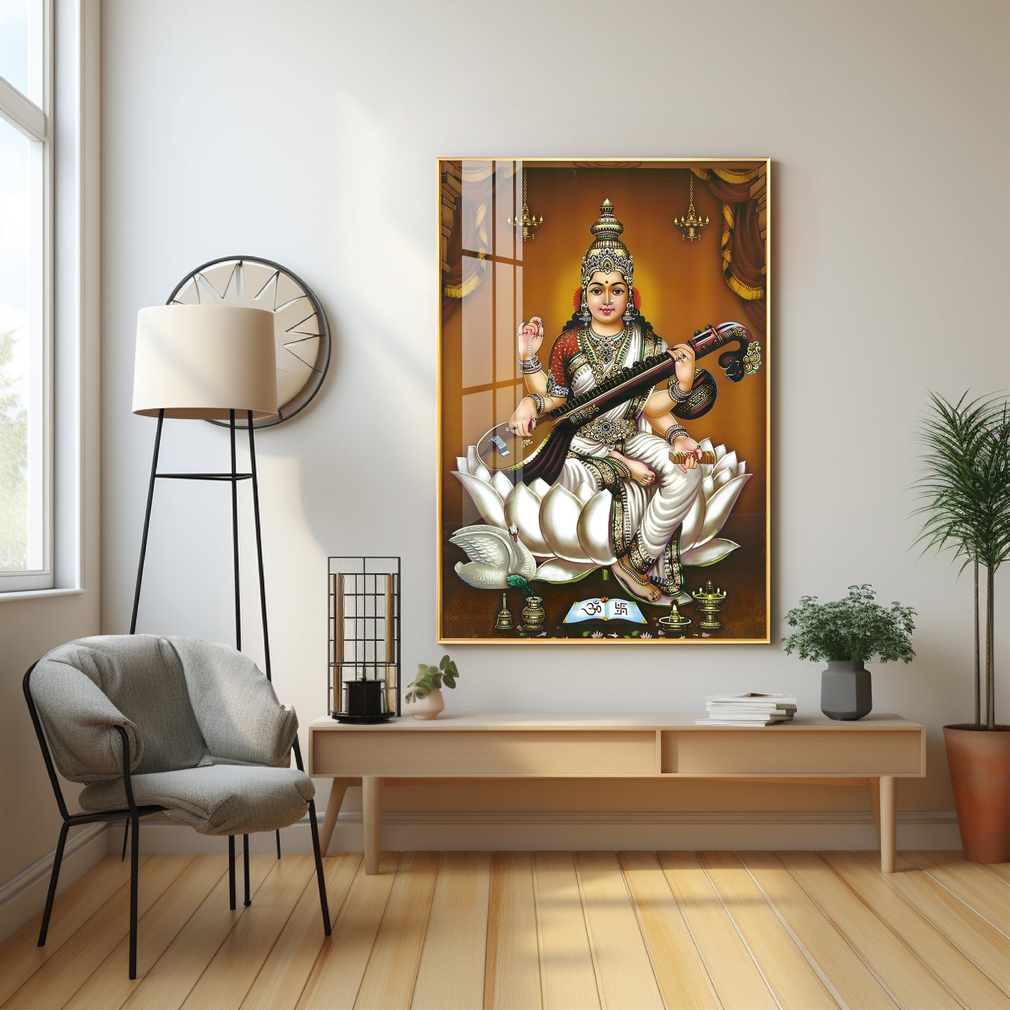 The Goddess's Embrace Premium Vertical Acrylic Wall Art