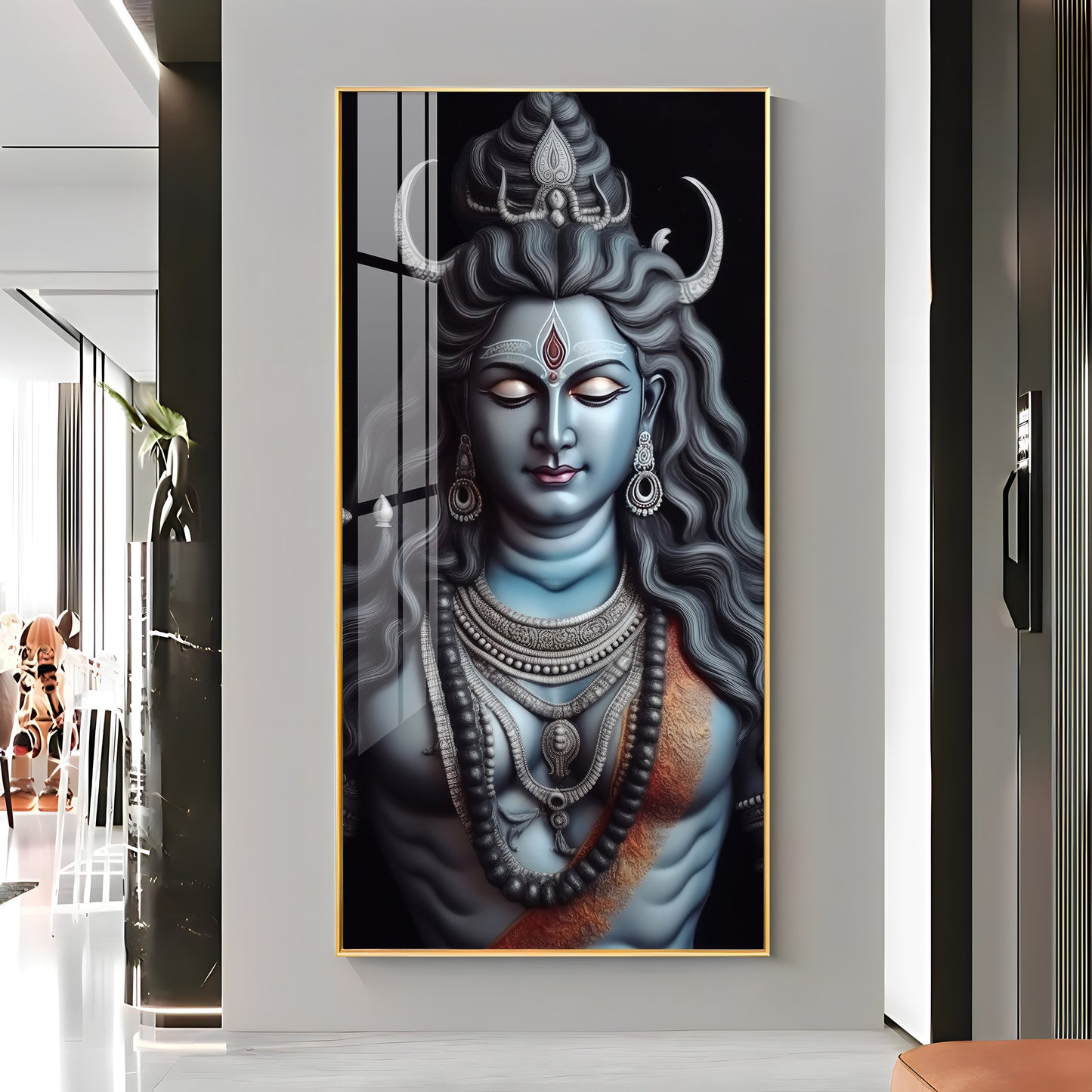 Shiv Shankar Premium Acrylic Vertical Wall Art