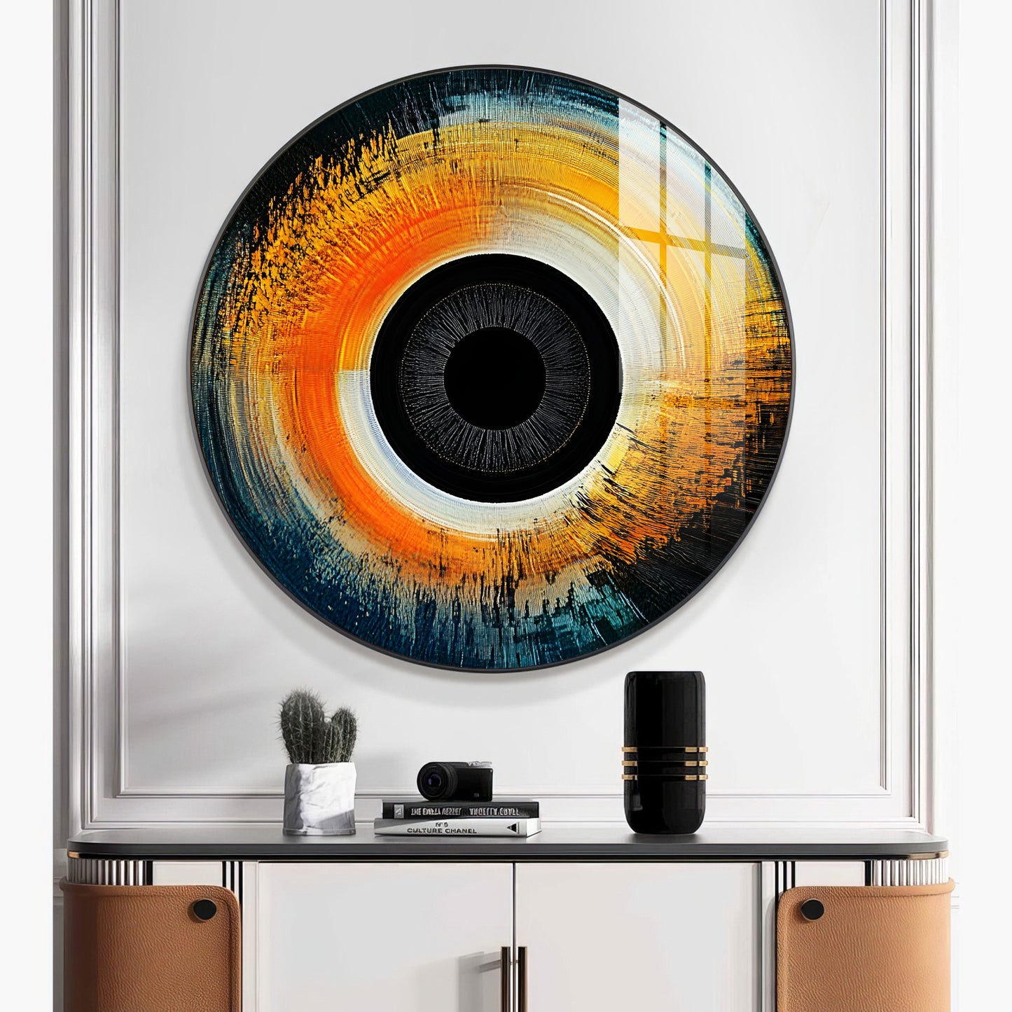 Visionary Gaze Premium Acrylic Round Wall Art