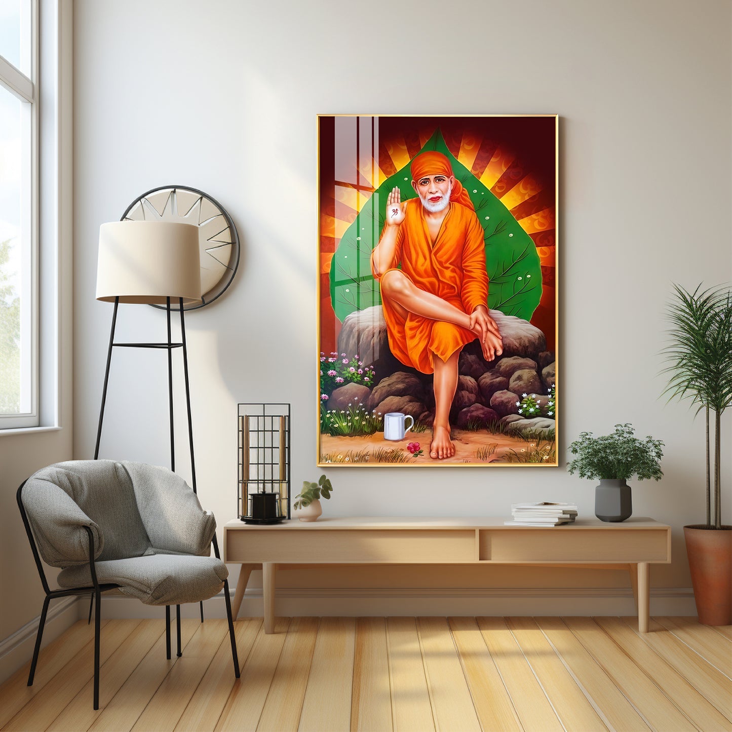 Sri Sai's Blessing Premium Vertical Acrylic Wall Art