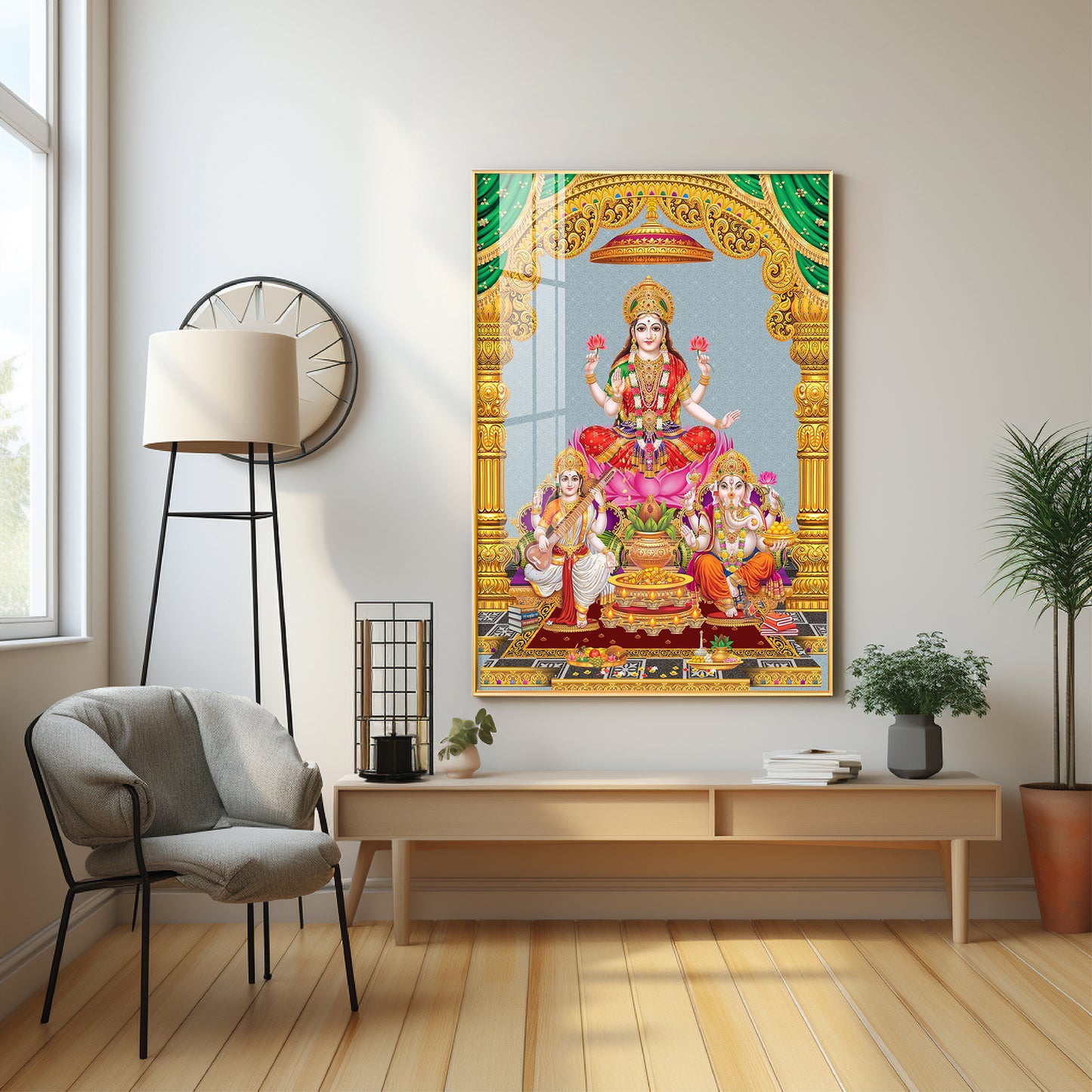 Sacred God And Goddess Premium Acrylic Vertical Wall Art
